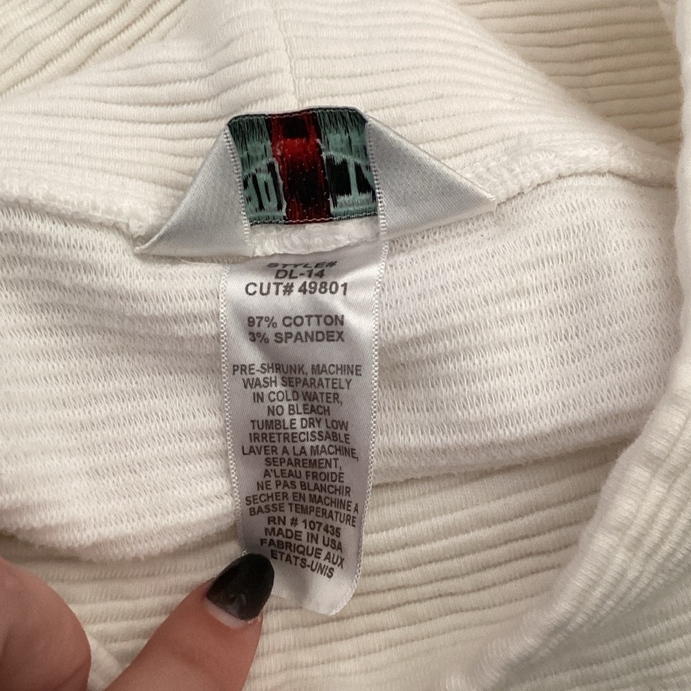 Hard Tail Cream Cowl Neck Sweater - Picture 5 of 5